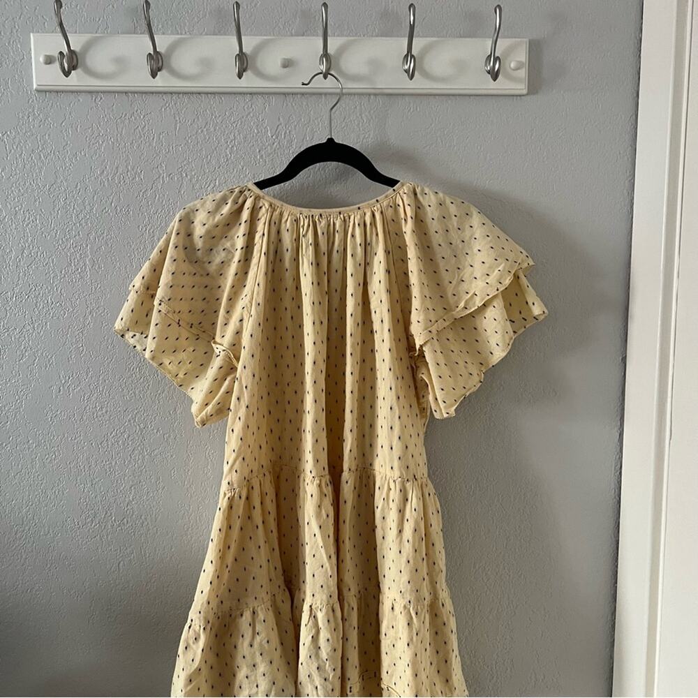 Cleobella Eloise Yellow Polka Dot Ruffle Mini Dress - Picture 9 of 9